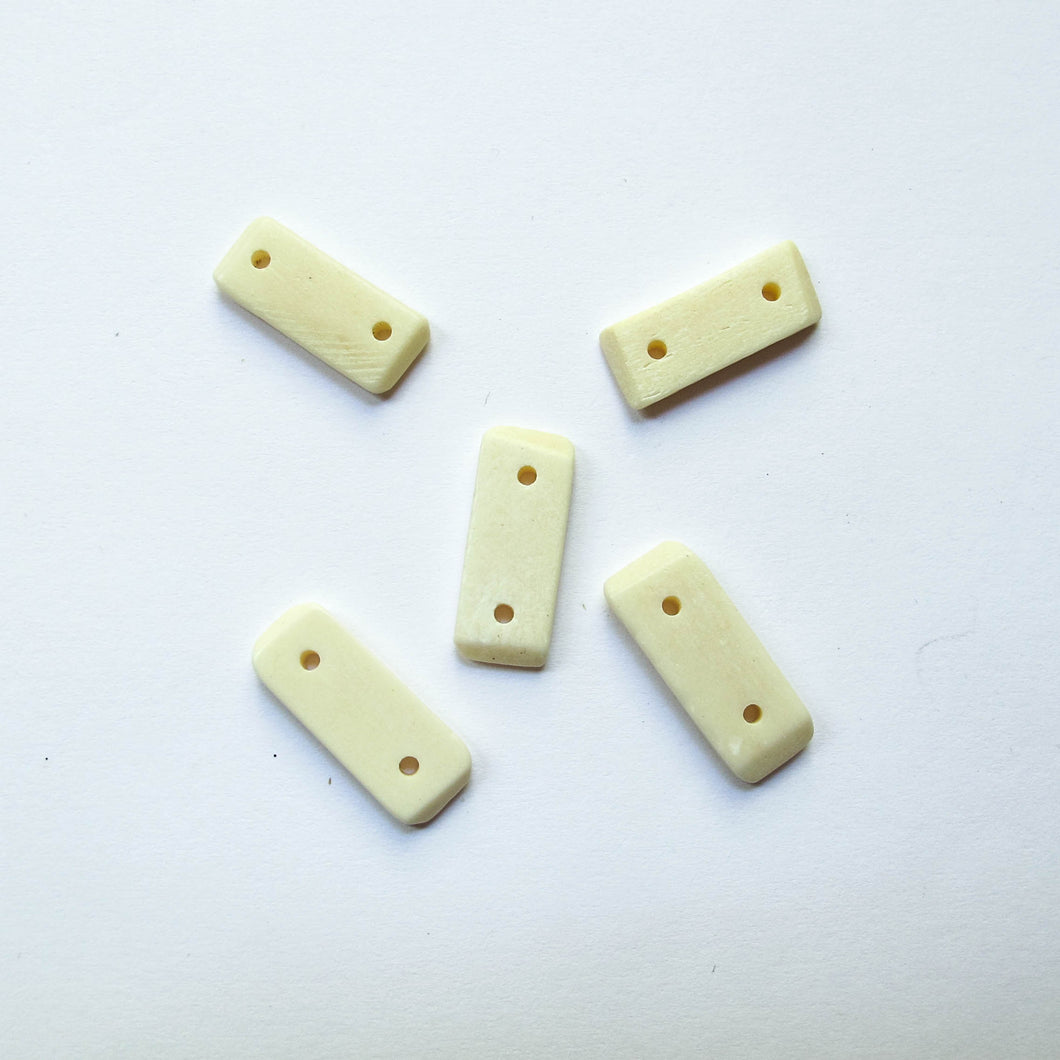 White Spacers, Bone, 2-Hole 