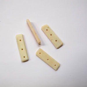 White Spacers, Bone, 3-Hole