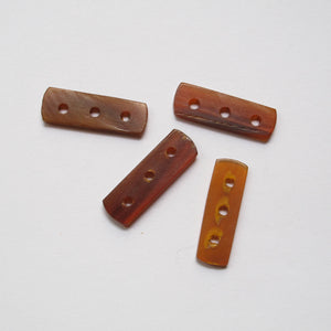 Brown Spacers, Horn, 3-Hole 