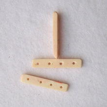 Load image into Gallery viewer, White bone spacers, 4-hole