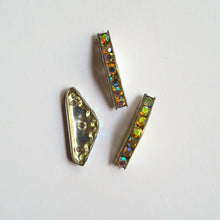 Load image into Gallery viewer, Spacers, Metal with Rhinestones, 3-Hole 