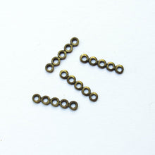 Load image into Gallery viewer, Antique Brass Spacers, Rounded Metal, 5-Hole 