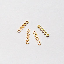 Load image into Gallery viewer, Gold Spacers, Rounded Metal, 5-Hole 