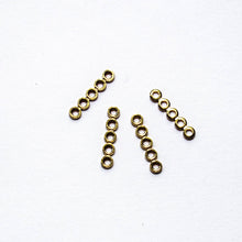 Load image into Gallery viewer, Gold Spacers, Rounded Metal, 5-Hole 