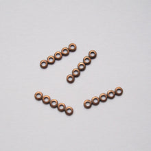 Load image into Gallery viewer, Antique Copper Spacers, Rounded Metal, 5-Hole 