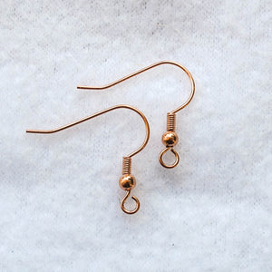 French Hook Earring Wires, copper