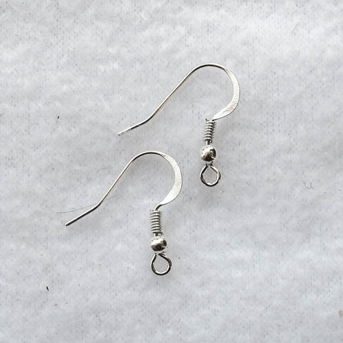 French Hook Earring Wires, Silver plated
