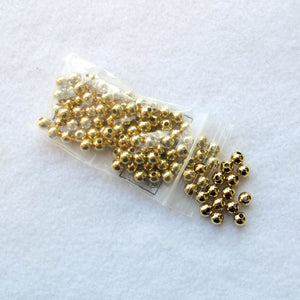 6mm. Gold-Plated Steel Beads