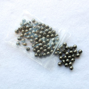 8mm. Pewter Steel Beads
