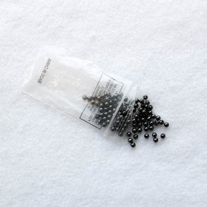 6mm. Gunmetal Steel Beads