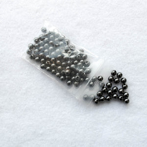8mm. Gunmetal Steel Beads