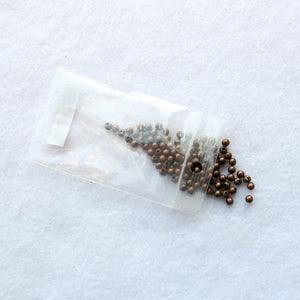 4mm. Antique Copper Steel Beads