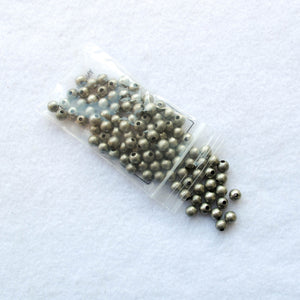 6mm. Pewter Steel Beads