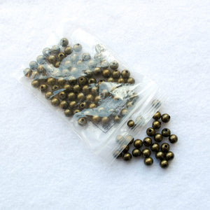 8mm. Antique Brass Steel Beads