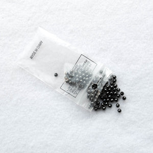 4mm. Gunmetal Steel Beads