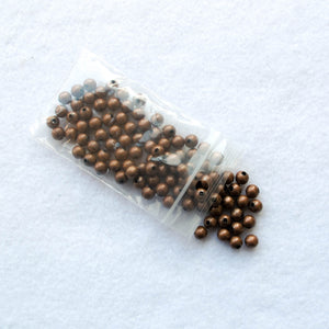 6mm. Antique Copper Steel Beads