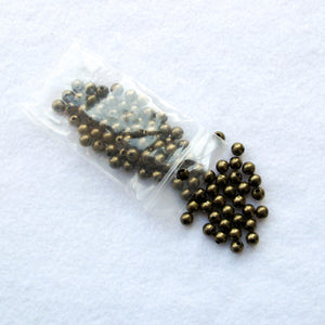 6mm. Antique Brass Steel Beads