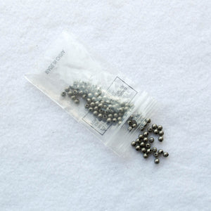 4mm. Pewter Steel Beads