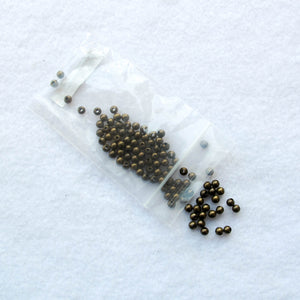 4mm. Antique Brass Steel Beads