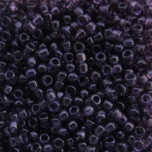 Load image into Gallery viewer, Transparent Dark Purple Seed Beads, Size #8