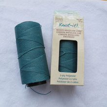 Load image into Gallery viewer, Knot-it! Brazilian waxed polyester cord .7mm 100 grams sea green