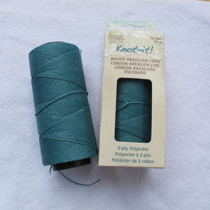 Knot-it! Brazilian waxed polyester cord .7mm 100 grams sea green