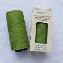 Load image into Gallery viewer, Knot-it! Brazilian waxed polyester cord .7mm 100 grams spring green
