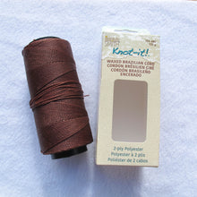 Load image into Gallery viewer, Knot-it! Brazilian waxed polyester cord .7mm 100 grams pecan