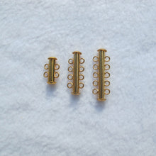 Load image into Gallery viewer, Gold Multi-Strand Slide-Lock Clasps with Horizontal Loops
