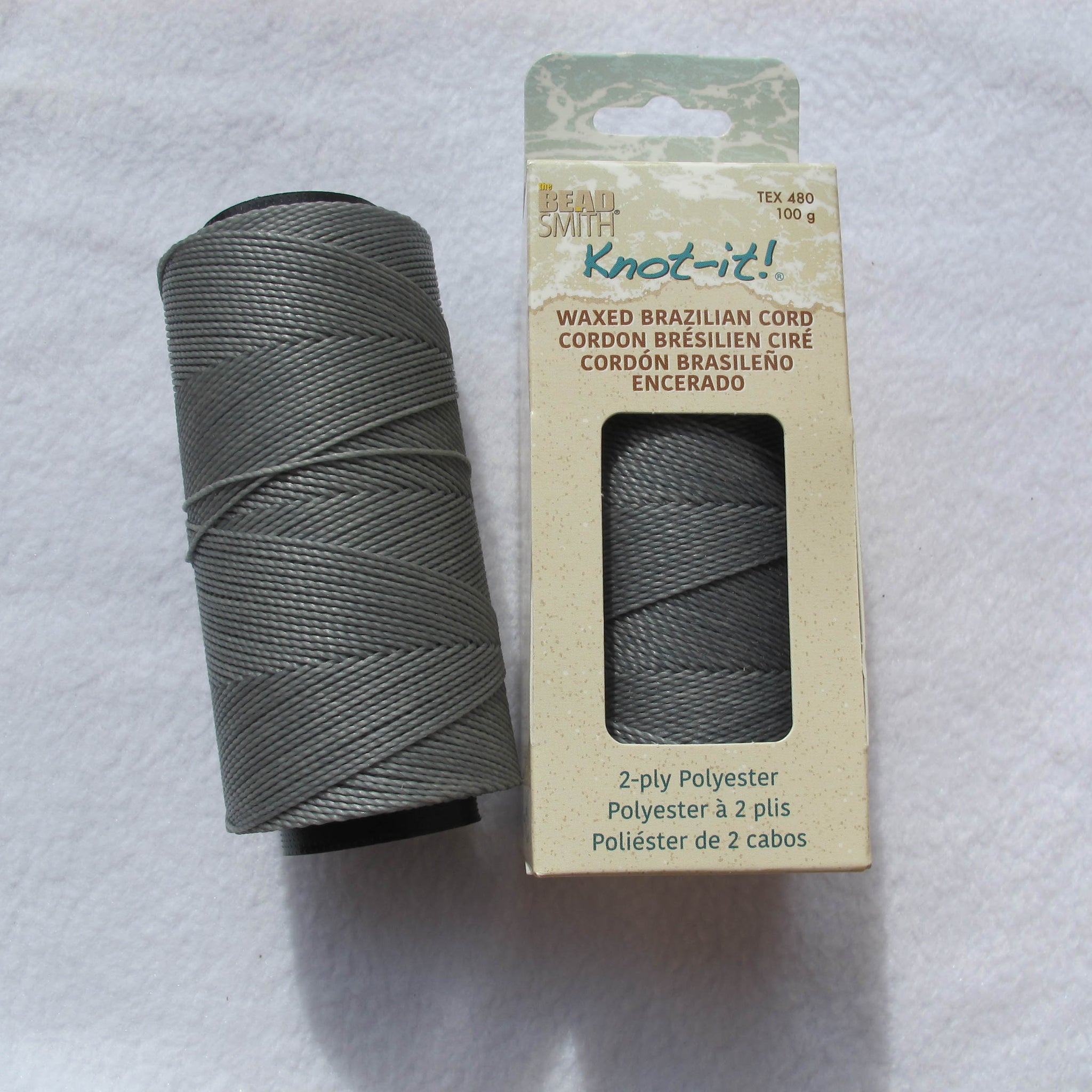 Knot It Waxed Brazilian Polyester Cord METALLICS